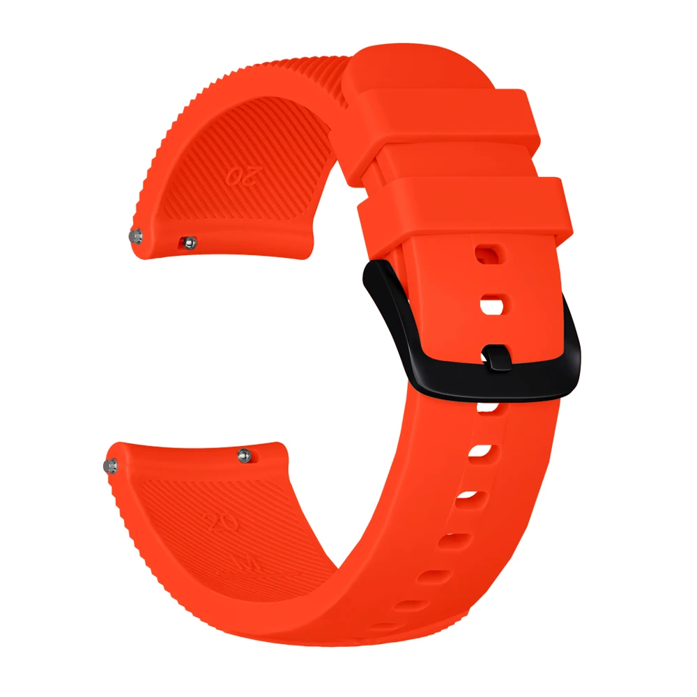 Мягкий силиконовый ремешок для часов для Xiaomi Mijia, кварцевый ремешок для часов 20 мм, ремешок для часов, браслет для Xiaomi Mijia, кварцевые часы, аксессуары - Цвет: Оранжевый