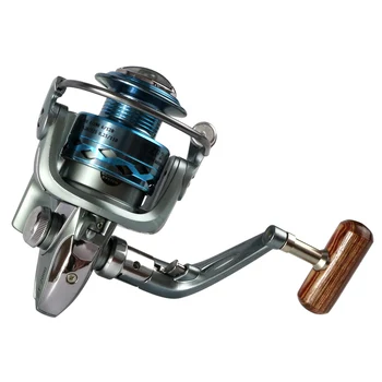 

New Metal rocker arm fishing reel ZF2000-7000 series 12+1BB Gapless fishing reels wood handle spinning wheel