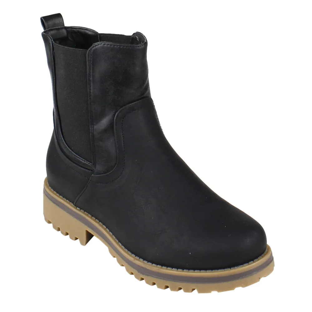 womens pull on ankle booties