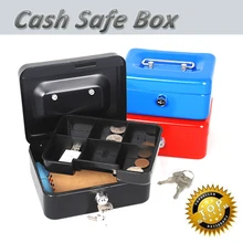 Mini Portable Steel Petty lock Cash Safe Box for home school office or market with 7