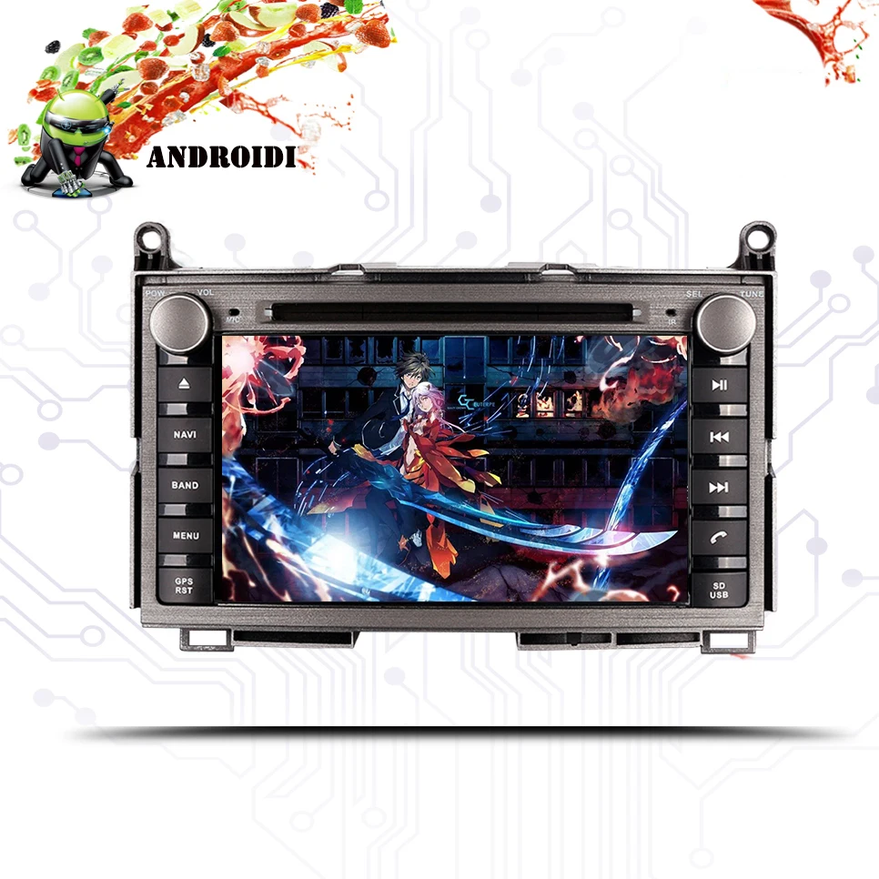 Sale 2 din 1024*600 Android 9.0 GPS navigation system Car DVD player For TOYOTA VENZA 2008-2012 multimedia head unit Tape Recorder 5