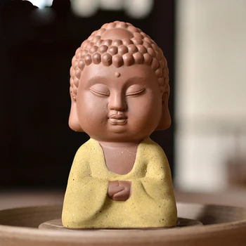 

Samll Monk Buddha Statue Double Face Tathagata India Yoga Mandala Decorations Ceramic Home Table Decor Gifts