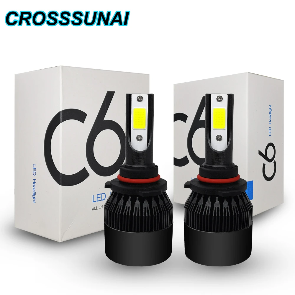 

C6 H7 LED H4 Hi Low H11 H8 Car Headlight Bulb H1 H9 9005 9006 HB2 HB3 12V 55W 6000K 12000LM Turbo Led Lights Auto Headlamp Kit
