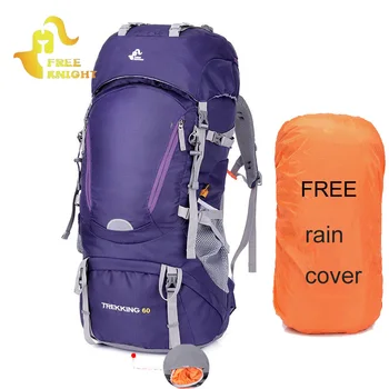 

60L Outdoor Backpack Camping Bags climbing Rucksack Men Women Hiking Trekking Travel Bag Mochila With Rain Cover Sports XA29WA