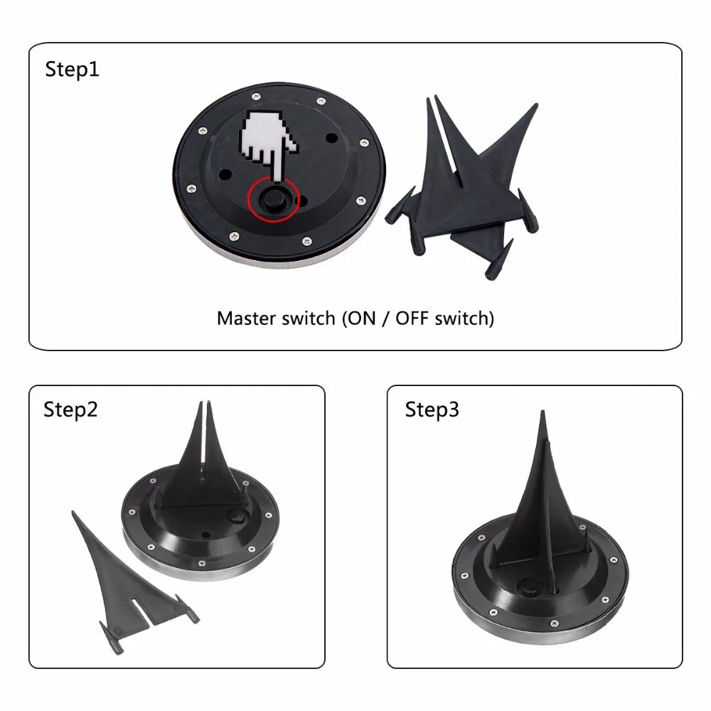 Lâmpadas Solares solar 8 leds garden pathway Outdoor Light : Solar Outdoor Garden Light