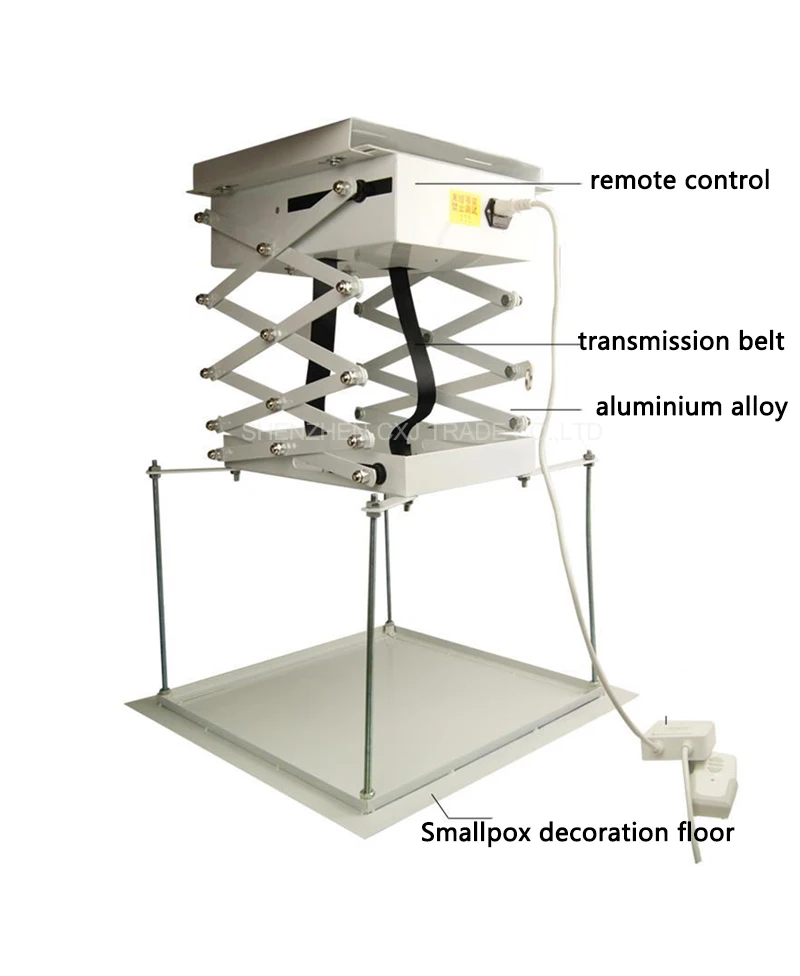 1 м проектор кронштейн моторизованный Электрический подъемник ножницы с дистанционным электрическим потолочным креплением кронштейн для кинотеатра церковного зала школы
