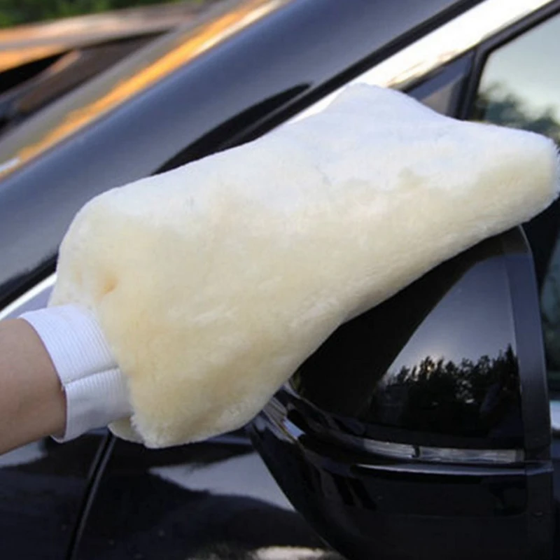 Wool Soft Car Washing Gloves Cleaning Brush Microfiber Plush Mitt Car Wash Glove Towel Detailing Brushes Sponge Tools 1 Pcs car cleaning tool
