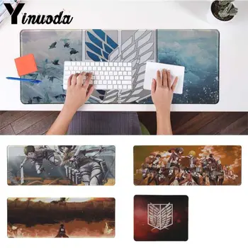 

Yinuoda Attack on Titan anime MousePads Computer Laptop Anime Mouse Mat Size for 18x22cm 20x25cm 25x29cm 30x90cm 40x90cm