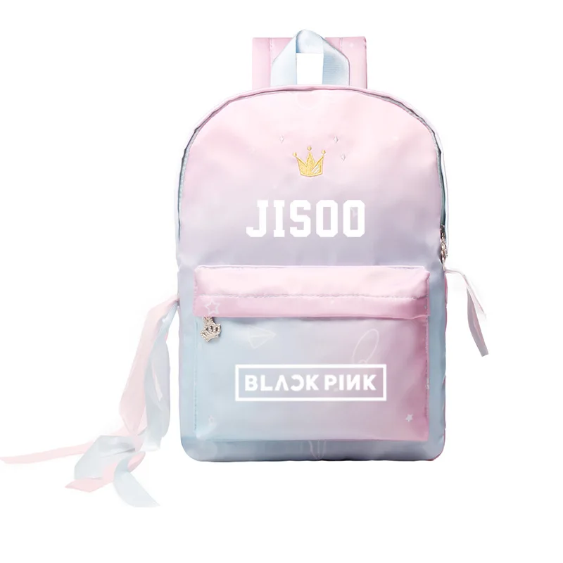 

kpop Blackpink School bag Backpacks K-pop LISA ROSE JISOO JENNIE Korean Student Gradient Color Women Shoulder Bags