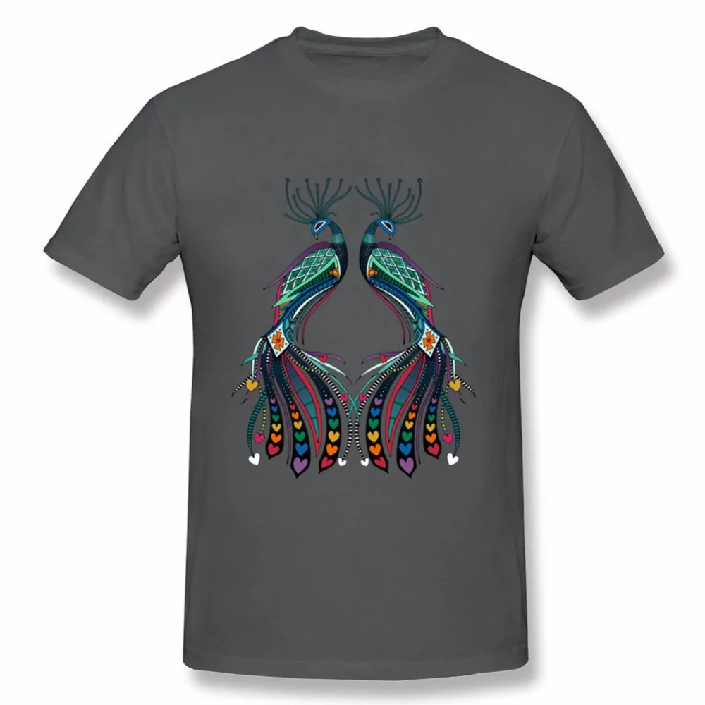peacock rainbow love T Shirt Short Sleeve Men Pp Couple's Cotton Crewneck Plus Size Science Fiction Movie 3d | Мужская одежда