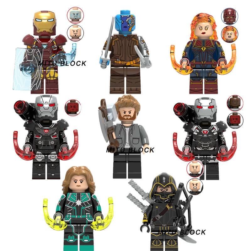 

Building Blocks Legoelys Avengers 4 Endgame Super Heroes War Machine Iron Man Nebula Thor Action Figures Children Model Toys