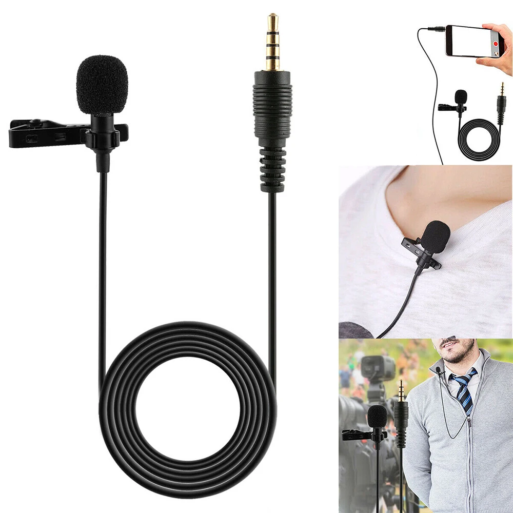 

Professional For Phone Portable Mini Stereo HiFi Sound Quality Condenser Microphone Clip Lapel Mic for Huawei xiaomi