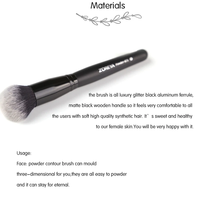ZOREYA Hot Powder Blush Brush Professional Foundation Brush Makeup Brush Wooden Handle Cosmetics Make Up Brushes Tools