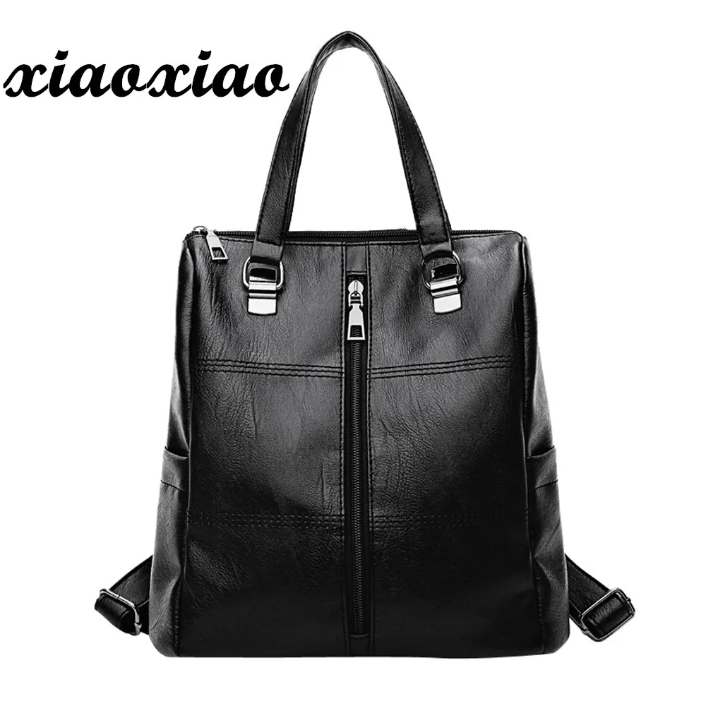 

women's backpack 2018 Backpacks female Vintage Girl Leather School Bag Backpack Satchel Women Travel Shoulder Bag O0611#30