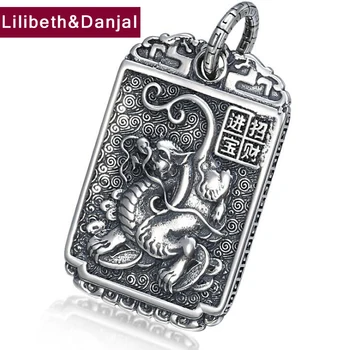 

2019 Lucky Fortune Dragon Pendant 100% Real 925 Sterling silver Men Women Necklace Pendants plata de ley 925 Jewelry making P13