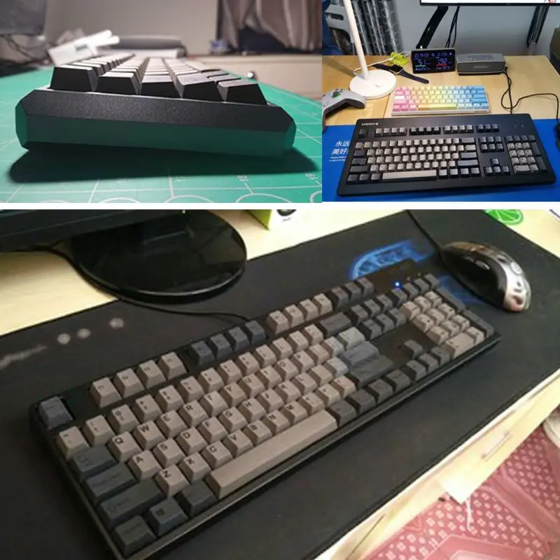 Dolch черный серый смешанный толстый PBT 108 Keycaps OEM Вишневый профиль ANSI раскладка двухцветный литье над литьем Keycap