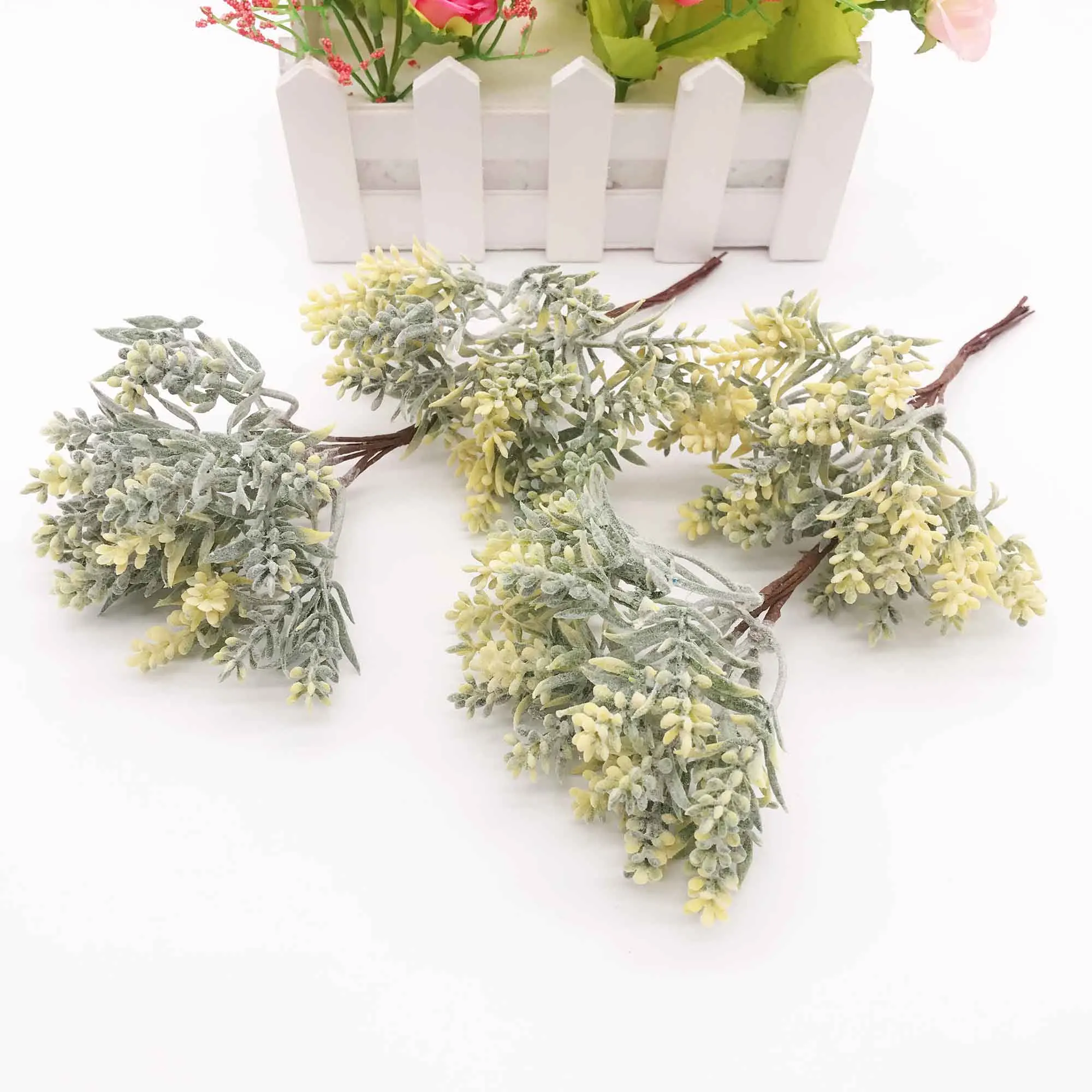 6 шт. мини-искусственные растения, искусственные цветы для свадьбы, Рождественский Декор, сделай сам, скрапбукинг, венок, искусственные цветы - Цвет: 4