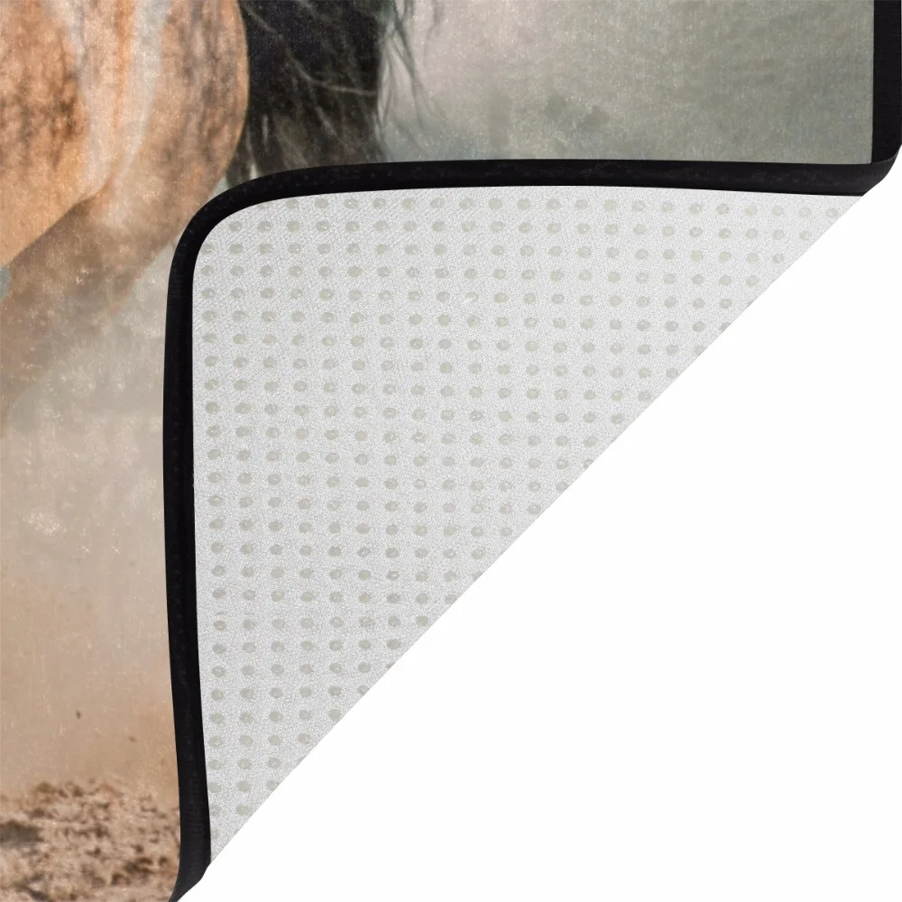 Günstig Willkommen Fußmatten Persönlichkeit Design Im Galopp Pferd Eingang Tür Matte Bad Küche Teppiche Fußmatten für Wohnzimmer
