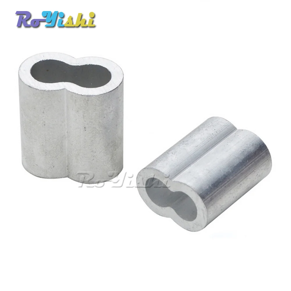 

10pcs/pack 4mm Aluminum Cable Crimps Sleeves Rope Clip Fittings Loop Sleeve