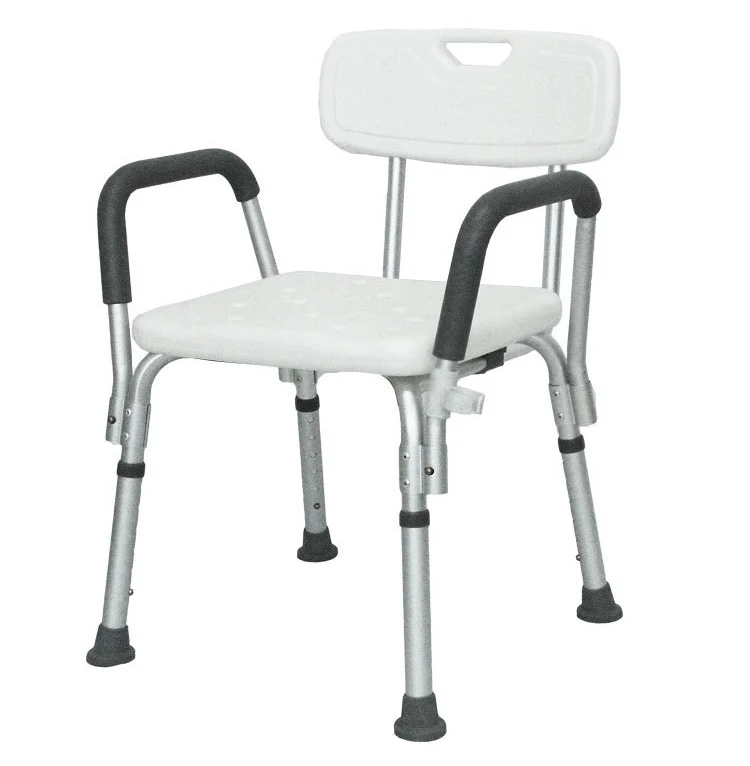 1xAluminiumAlloyStructurePlasticSeatWhiteBathroomStoolShower