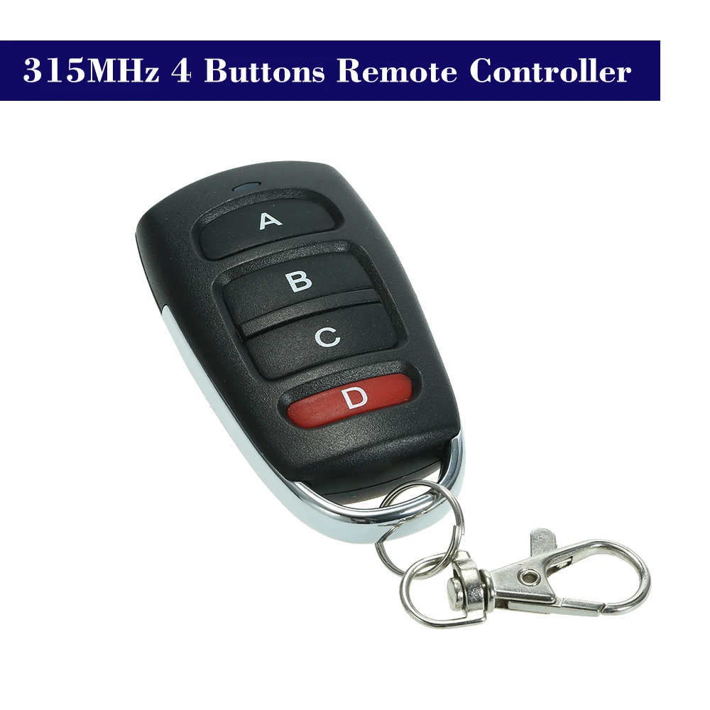 

315MHz 4 Buttons Touch Switch Copying Transmitter Cloning Duplicator Garage Opener Electric Garage Door Remote Control Key Fob