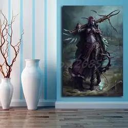 World of Warcrafts Sylvanas Windrunner Wall Art Холст Плакаты принты живопись настенные картины для офиса гостиная домашний декор