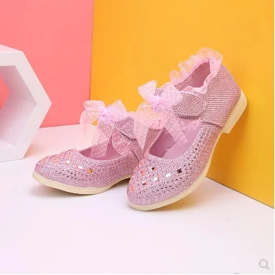 

Fashion lace girls child princess shoes for little girls baby soft bottom leather shoes inside 13-17cm child kids girl flat shoe