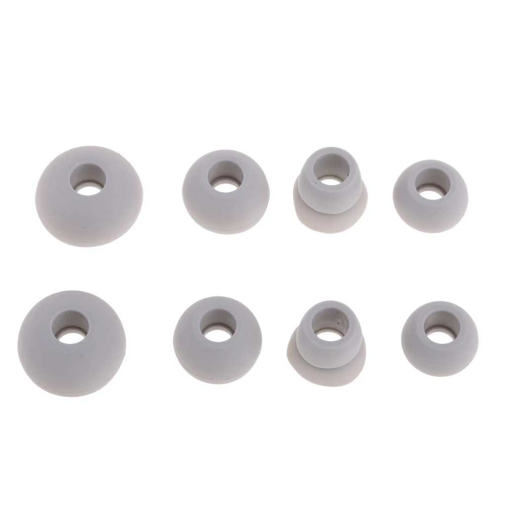 4 Pairs Replacement Silicone Eartips Earbuds for Powerbeats 2 Earphones Water-washable Durable Flexible Antistatic
