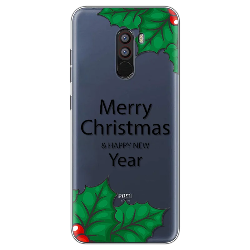 Чехол с рождественским оленем для Xiaomi Pocophone F1 силиконовый чехол Poco мягкий из