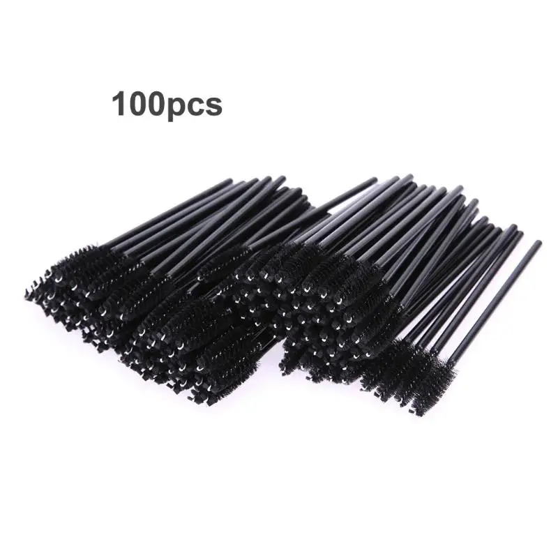 

100Pcs one-off Disposable Eyelash Brush Cosmetic Makeup Tool Mascara Wands Applicator makeup Brushes eyes make up styling tools