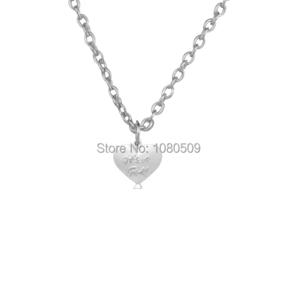 50pcs alloy string chain Charming pendant silver plated It's a girl necklaces jewelry | Украшения и аксессуары