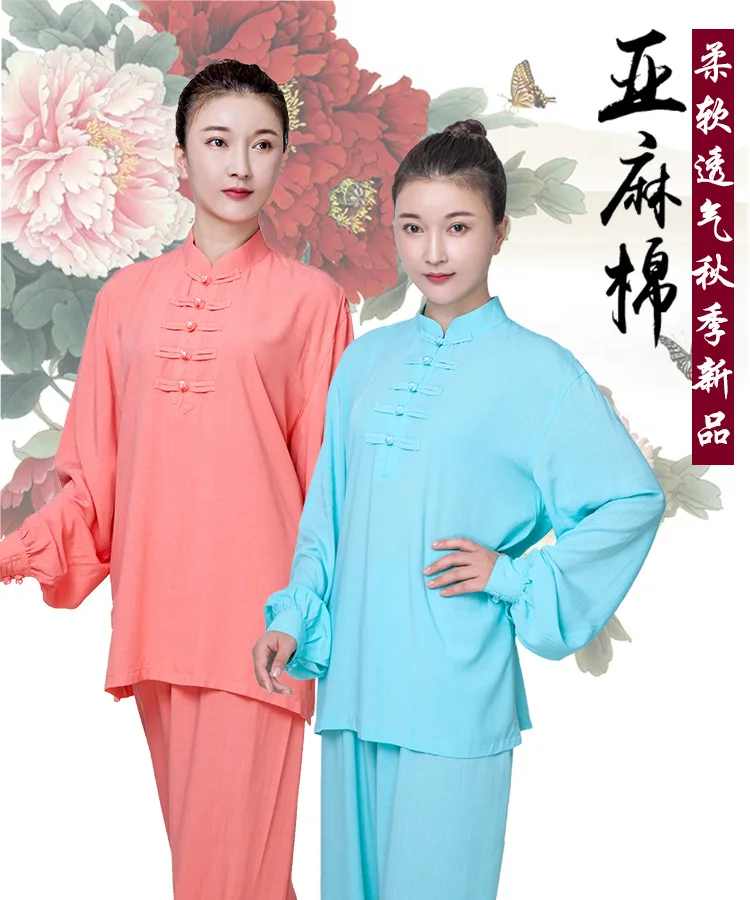

High Quality Linen Tai Chi Uniform men Martial Arts Suit Wushu Kung fu Clothes Short Sleeve Wingchun Taiji Wear Performance Suit
