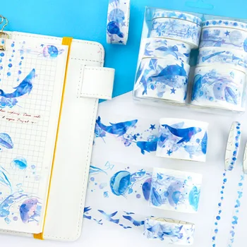 

8 Pcs/set Pick Up Gift Box Set And Paper Tape Hand Book Photo Album Star Girl Diy Decoration Antique Hand Account Sticker