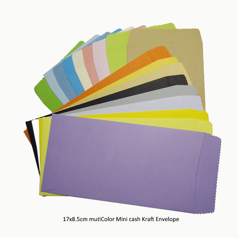 

Postcard 100pcs In/ 17x8.5cm Colorful Mini Kraft Envelope Universal Standard Chinese Retro Diy For Cash/cards/letters/gifts