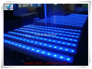 

A-2pcs/lot Outdoor linear bar 18x3w rgb IP 65 led wall washer bar lighting dj light