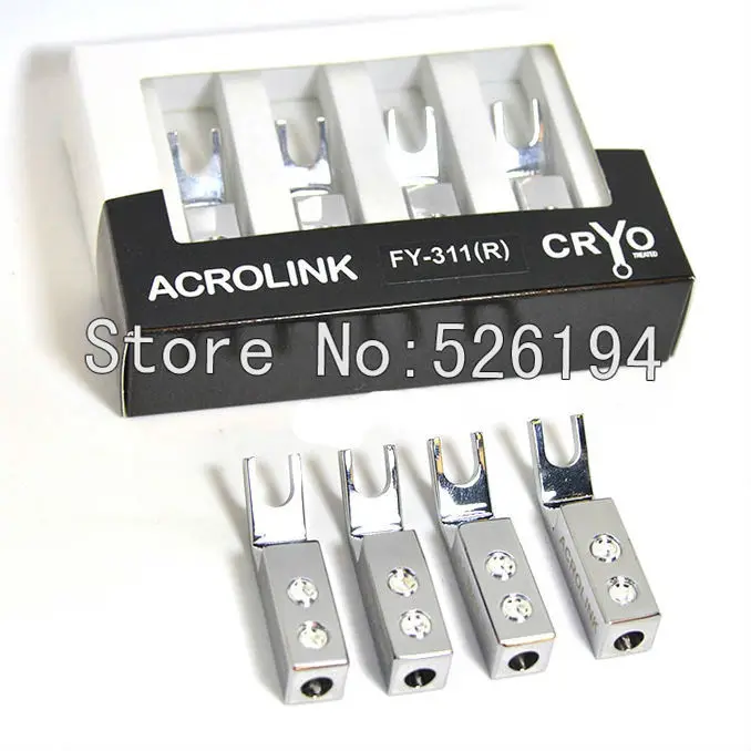Acrolink FY-311(R) 4 шт. Чистая медь родиевое покрытие Акустический кабель Y Spade разъем