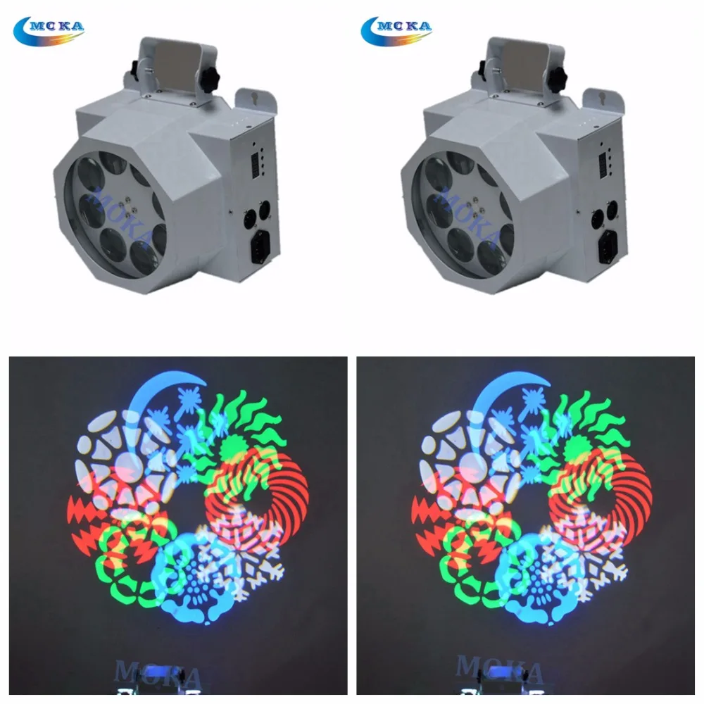 

2pcs/lot Led Stage 8 Eye Pattern Effect Light Portable Gobos Stage Disco Club Projector Lighting