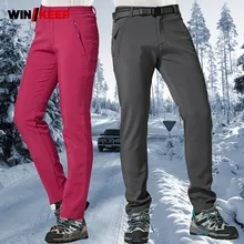 Новинка, Зимние флисовые штаны унисекс для походов, мужские ветровки, водонепроницаемые, для охоты, для альпинизма, флисовые брюки, женские, облегающие брюки