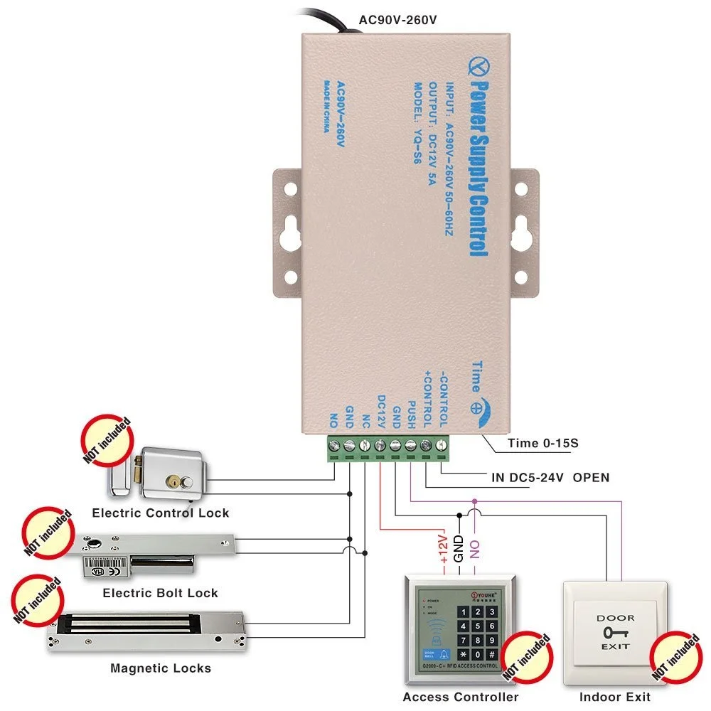 LPSECURITY DC12V 5A дверной замок контроллер питания с высоким качеством для системы контроля доступа комплект переключатель электронная мощность