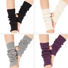 Женские Профессиональные носки для йоги, акриловые, 43 см, для латинских танцев, гетры, вязаные, спортивные, защитные, шерстяные, для йоги, сапоги, покрытие