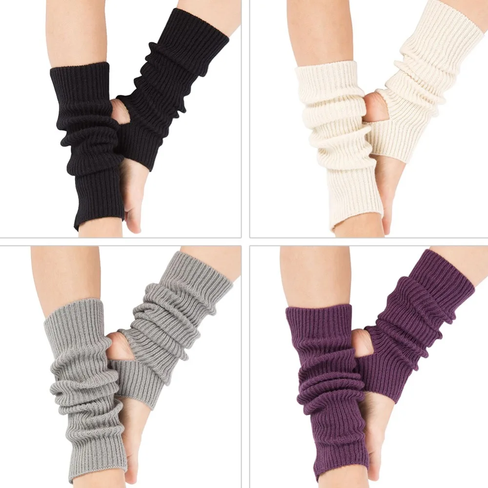 

Woman Professional Yoga Socks Acrylic 43CM Latin Dance Leg Sets Knit Sports Protective Wool Yoga Boots Cover
