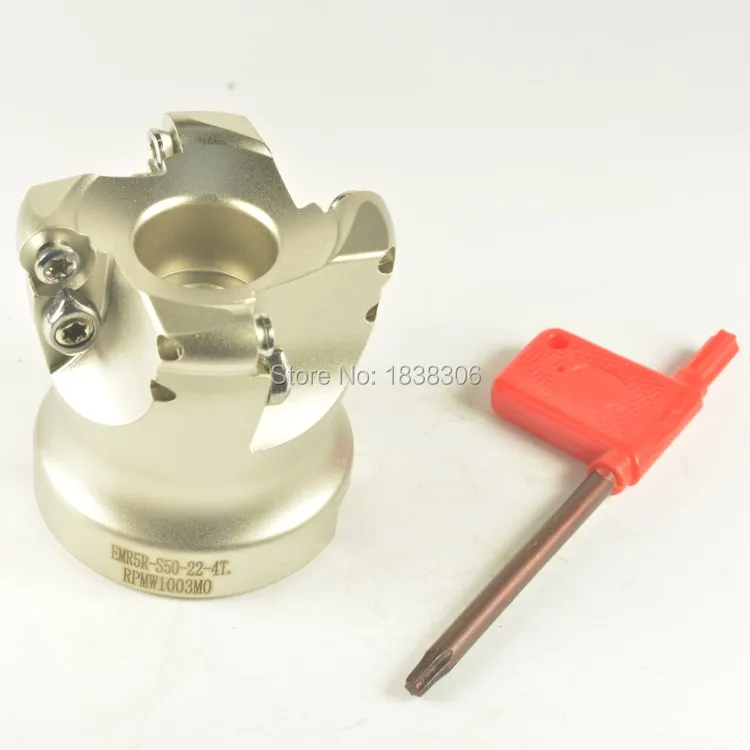

1pcs EMR5R-50-22-4T Round dowel Face Mill Head,CNC Milling Cutter,milling cutter tools,carbide RPMW1003MO