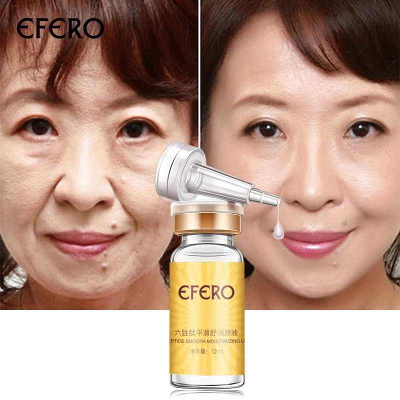 

efero Six Peptides Anti Aging Anti Wrinkle Face Cream Hyaluronic Acid Essence Argireline Serum Face Care Whitening Cream