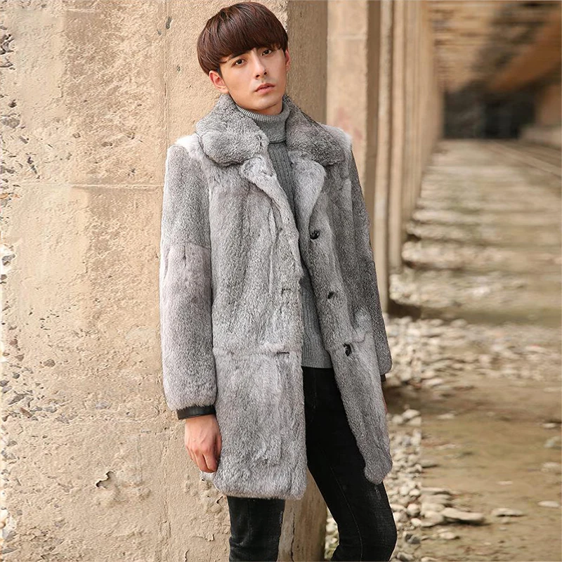 Sale Winter Overcoats For Men Real Fur Coat From Nature Full Pelt Rabbit Furs Fashion Turn-down Collar Outerwear Rabbit Jackets 2018 8 Sale Winter Overcoats For Men Real Fur Coat From Nature Full Pelt Rabbit Furs Fashion Turn-down Collar Outerwear Rabbit Jackets 2018 8