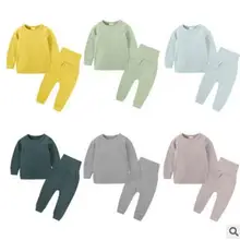 Enfants contes 2020 nouveau automne et hiver garçons et filles enfants service à domicile plus cachemire coton bébé ventre costume pyjamas