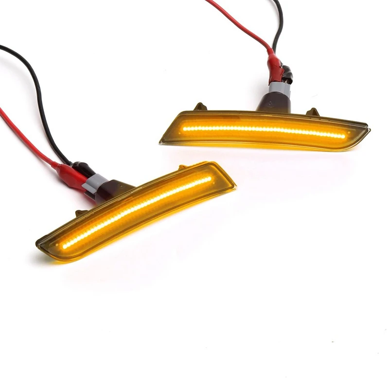  Smoked Lens Led Front Amber Lamp Rear Red Side Marker Lights Lamps for Chevy Camaro 2016 2017 2018 - 33056789565