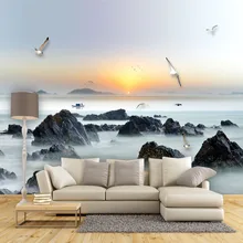 Пользовательские фрески обои 3D классические чернила пейзаж фото настенная Ткань Гостиная ТВ мягкое кресло фон настенная ткань 3D обои