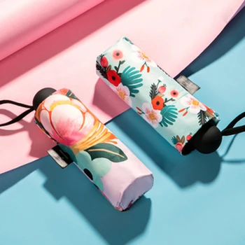 

Weight 232g Small Folding Umbrella Rain Women Gift Men Mini Pocket Parasol Girls Anti-UV Waterproof Portable Travel Sun Umbrella