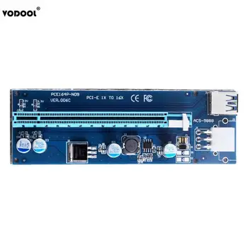 

USB 3.0 PCI-E Express 1X to 16X Extender Riser Card PCI-E to USB Adapter with 6Pin Power Cable for Bitcoin Mining BTC Miner