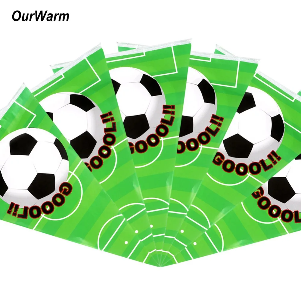 

OurWarm 2.5M Happy Birthday Party Banner Football Paper Flags Bunting Theme Soccer Party Ornament Birthday Party Decorations